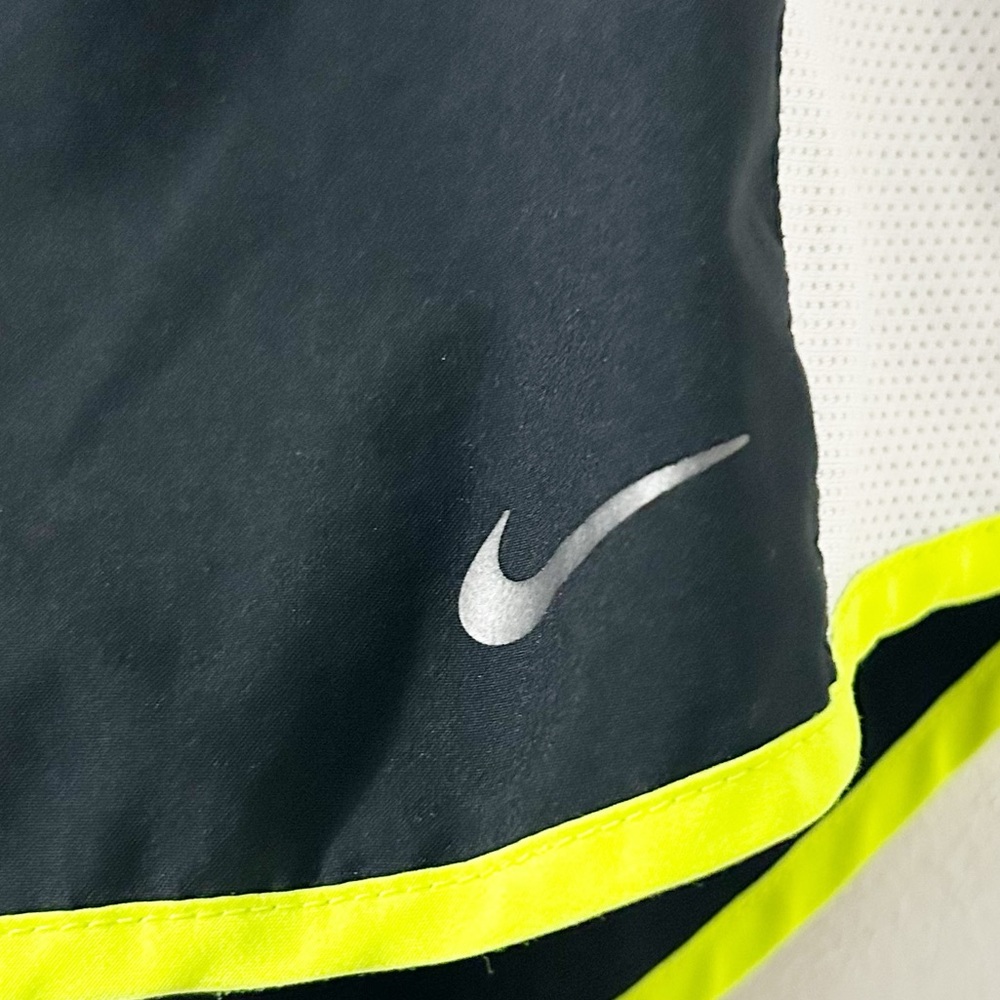 NIKE Brief Lined Dri-fit Athletic Running Shorts Black / Green Drawstring Size S - Picture 5 of 10
